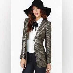 Ark & Co Black and Gold Patterned Blazer. Small. Great for holiday!